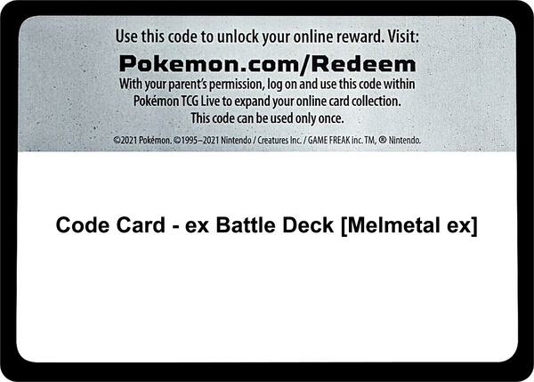 Code Card - ex Battle Deck [Melmetal ex]