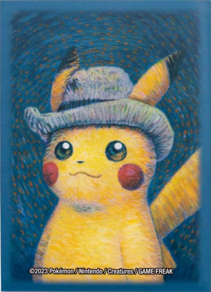 Van Gogh Giclée, Pikachu™ 金枠 Mサイズ Van Gogh Pikachu S Canvas Art Gold Frame 45x35cm Pokémon w