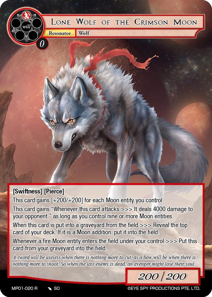 Lone Wolf of the Crimson Moon