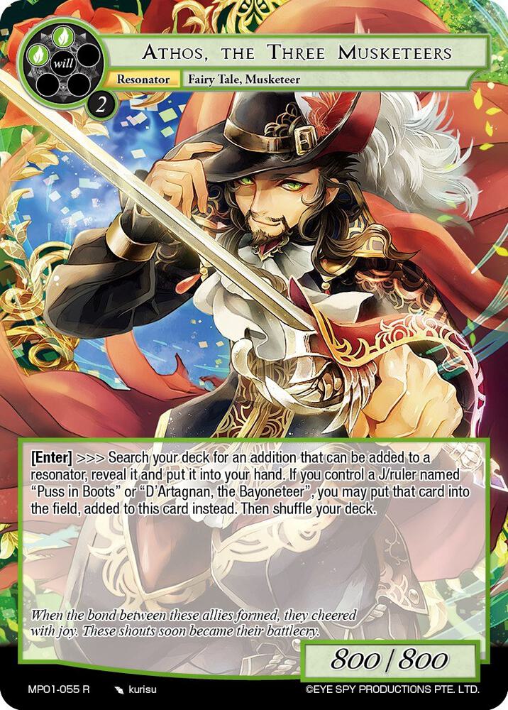 Athos, the Three Musketeers - Masterpiece "Pilgrim-Memories" - Force of Will - TCGplayer.com Athos, the Three Musketeers - Masterpiece "Pilgrim-Memories" - Force of Will - TCGplayer.com
