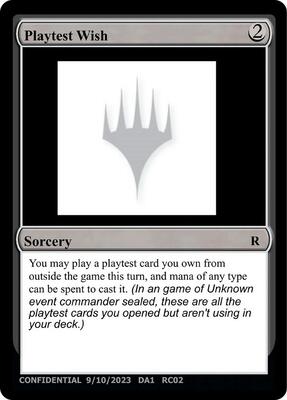 Playtest Wish