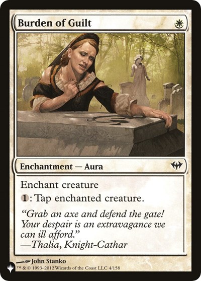 Burden of Guilt (The List) from LIST #DKA-4, Magic: The Gathering card