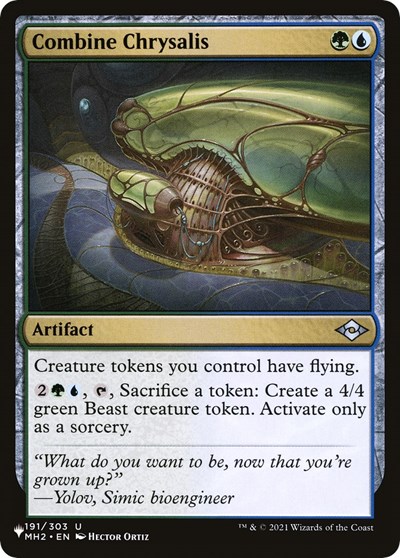 Combine Chrysalis (The List) from LIST #MH2-191, Magic: The Gathering card