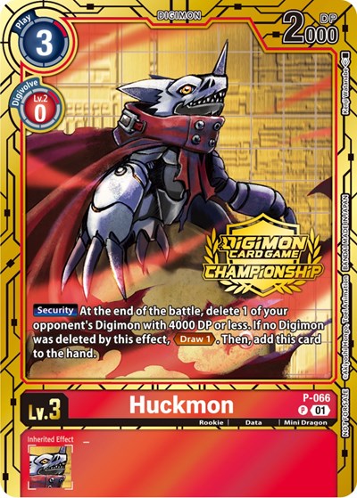 Huckmon - P-066 (Championship 2023 Gold Card Set) Digimon Promotion Cards card price