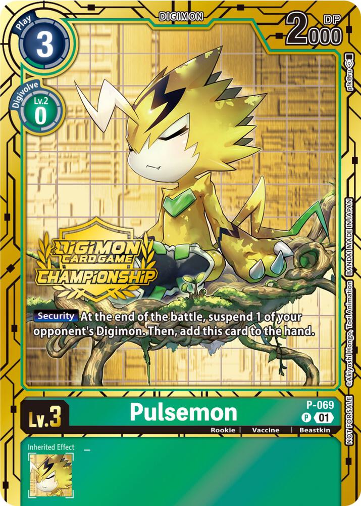 Pulsemon P 069 Championship 2023 Gold Card Set digimon card