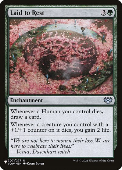 Laid to Rest (The List) from PLST #VOW-207, Magic: The Gathering card