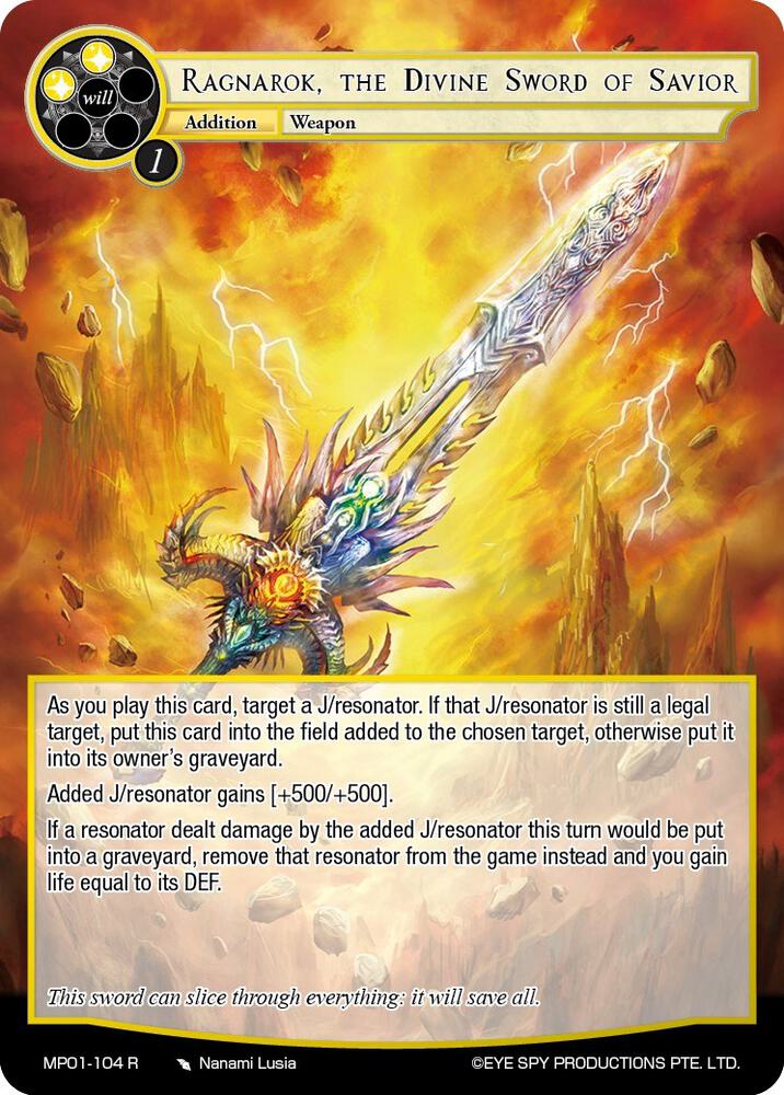 Ragnarok, the Divine Sword of Savior
