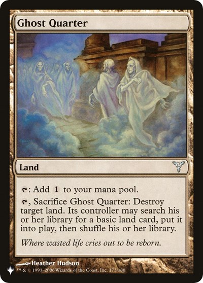Ghost Quarter (The List, from DIS) from LIST #DIS-173, Magic: The Gathering card
