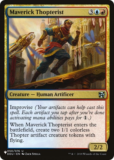 Maverick Thopterist (The List, from DDU) from PLST #DDU-50, Magic: The Gathering card