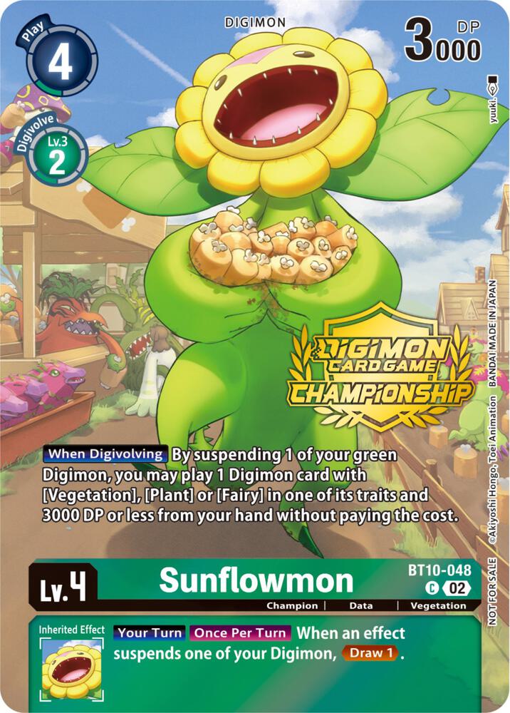 Sunflowmon Championship 2023 Tamers Pack digimon card
