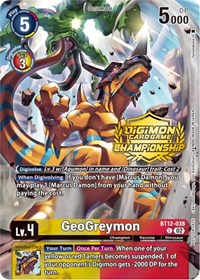 GeoGreymon (Championship 2023 Tamers Pack) - Across Time - Digimon card