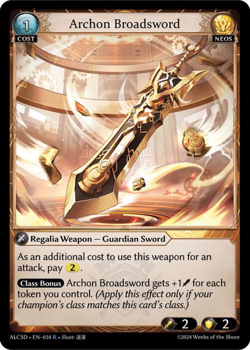 その他 Archon Broadsword Armaments Archon Broadsword - Alchemical Revolution Starter Decks - Grand