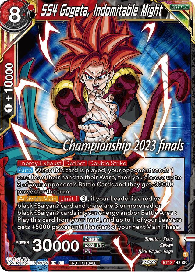 SS4 Gogeta, Indomitable Might (2023 Championship Finals
