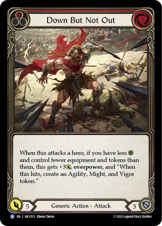 Down But Not Out (Red) - Heavy Hitters - Flesh and Blood TCG