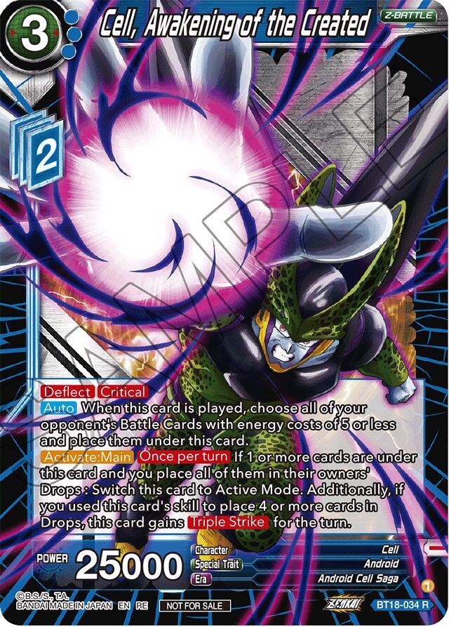 Cell, Awakening of the Created (2023 Championship Finals Zenkai Premium Pack) #BT18-034 — Tournament Promotion Cards