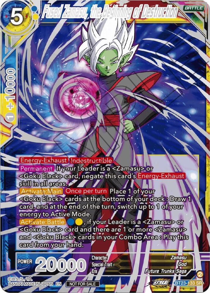 Fused Zamasu, the Beginning of Destruction (Championship 2023 Reward  Alternate Art Card Set) (Holo) - Tournament Promotion Cards - Dragon Ball  Super: ...
