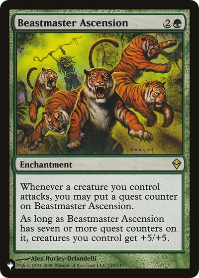 Beastmaster Ascension (The List, from ZEN) from LIST #ZEN-159, Magic: The Gathering card