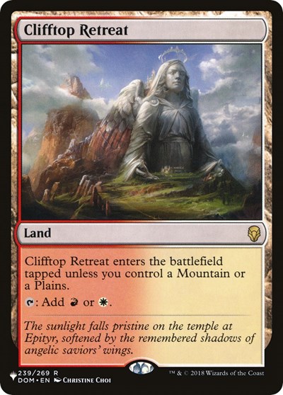 Clifftop Retreat (The List) from LIST #DOM-239, Magic: The Gathering card