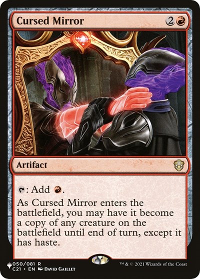 Cursed Mirror (The List) from LIST #C21-50, Magic: The Gathering card