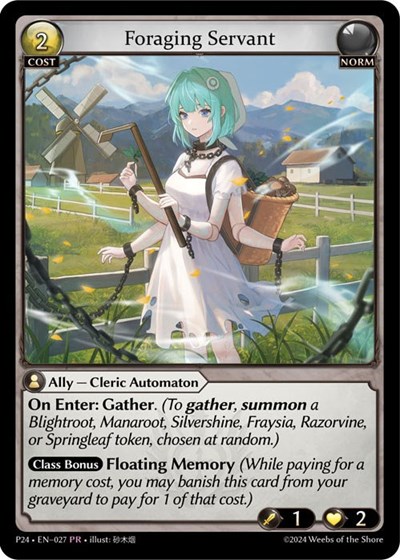 Foraging Servant card
