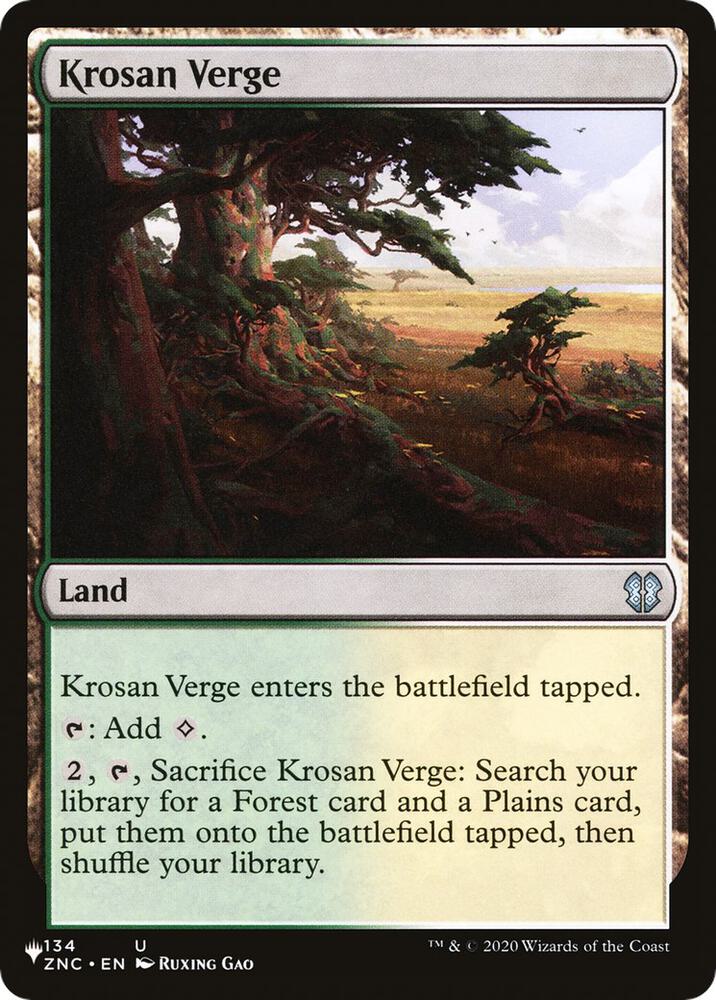 Krosan Verge #ZNC-134 — The List