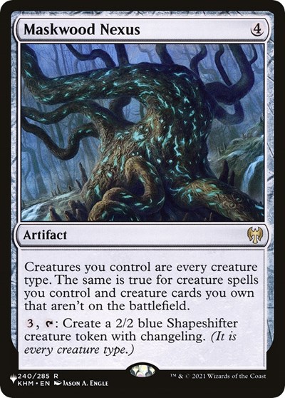 Maskwood Nexus (The List) from PLST #KHM-240, Magic: The Gathering card