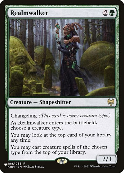 Realmwalker (The List) from PLST #KHM-188, Magic: The Gathering card