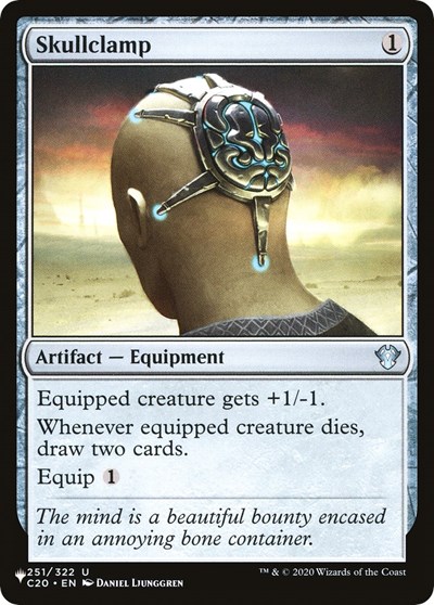 Skullclamp (The List, from C20) from LIST #C20-251, Magic: The Gathering card