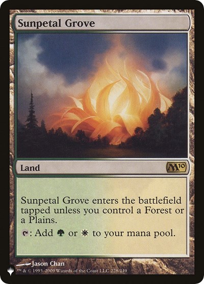 Sunpetal Grove (The List, from M10) from LIST #M10-228, Magic: The Gathering card