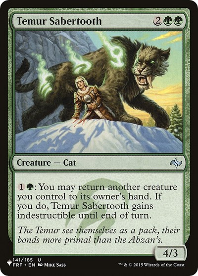 Temur Sabertooth (The List) from PLST #FRF-141, Magic: The Gathering card