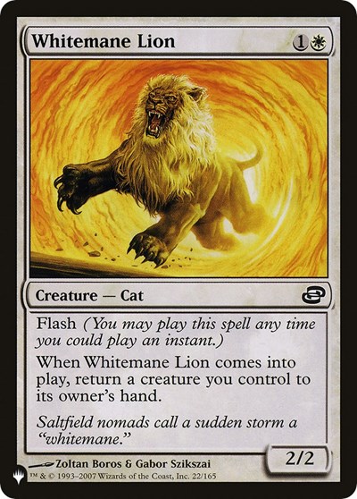 Whitemane Lion (The List, from PLC) from LIST #PLC-22, Magic: The Gathering card