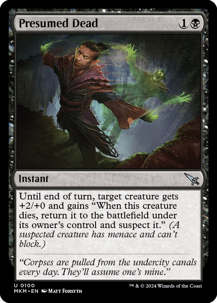 Presumed Dead 100 card