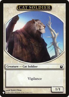 Cat Soldier // Warrior Double-Sided Token 2 // 17 – The List Reprints (Token)