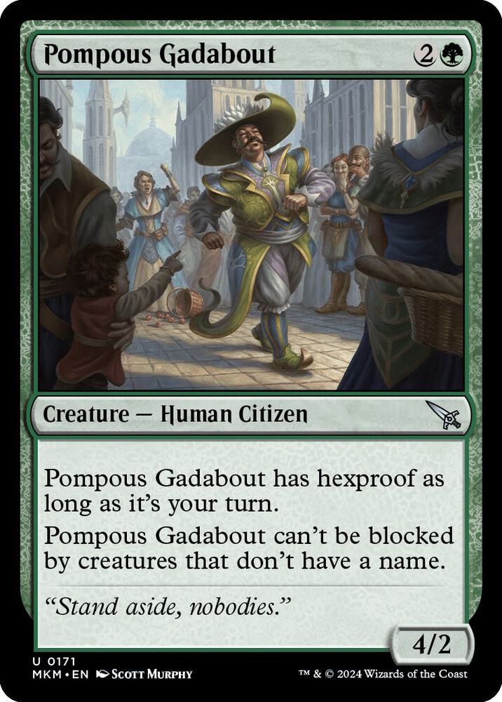 Pompous Gadabout 171 card