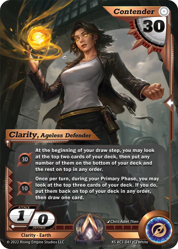 Clarity, Ageless Defender