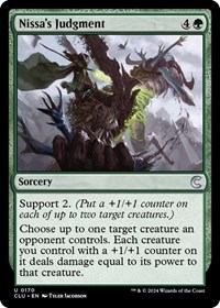 Nissa's Judgment - Ravnica: Clue Edition - Magic: The Gathering card