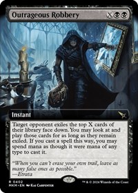 Outrageous Robbery (Extended Art) - Murders at Karlov Manor - Magic: The Gathering card