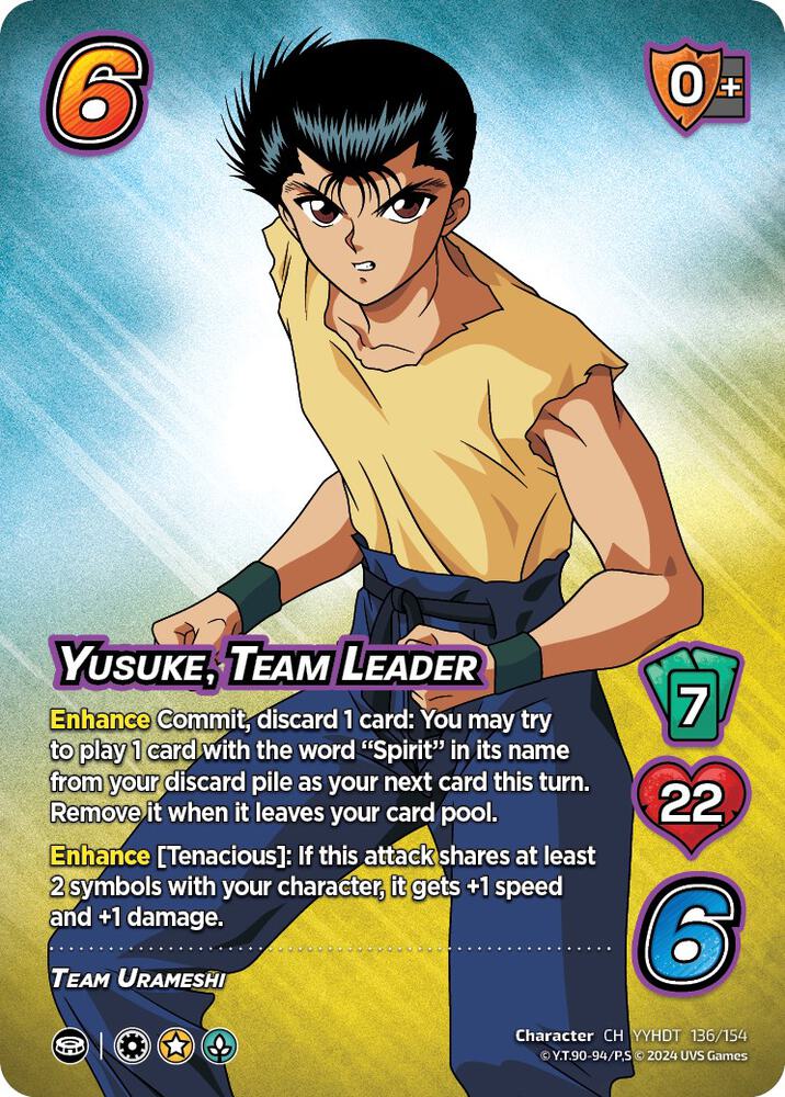 【aoe yusuke】 Yusuke, Team Leader - Yu Yu Hakusho: Dark Tournament - UniVersus