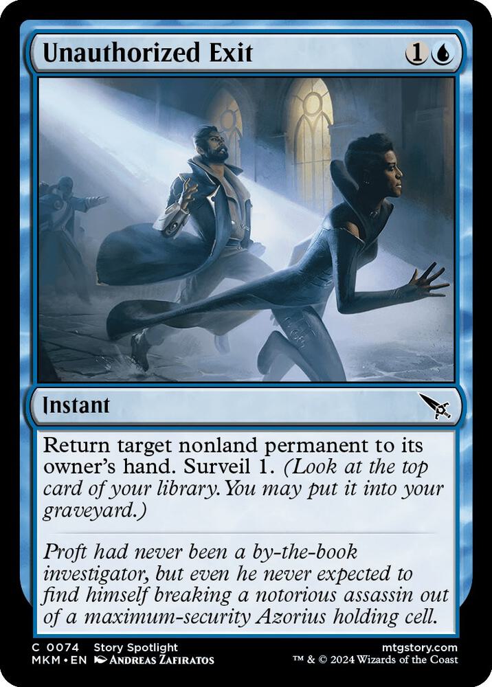 Unauthorized Exit - Murders at Karlov Manor - Magic: The Gathering