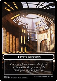 City's Blessing // Human Soldier Double-Sided Token - Commander: Murders at Karlov Manor - Magic: The Gathering card