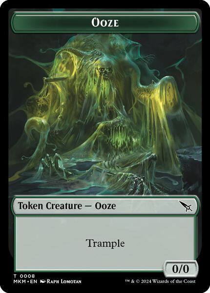 Ooze // A Mysterious Creature Double-Sided Token - Murders at