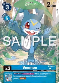 Veemon - BT2-021 (Digimon Illustration Competition Pack 2023) - Release Special Booster 1.0 - Digimon card