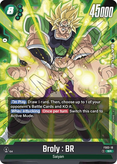 Broly : BR Starter Deck 3: Broly Super Rare Dragon Ball card — value and price