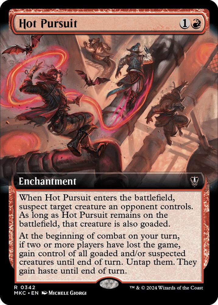 Hot Pursuit (Extended Art) - Commander: Murders at Karlov Manor - Magic:  The Gathering - TCGplayer.com