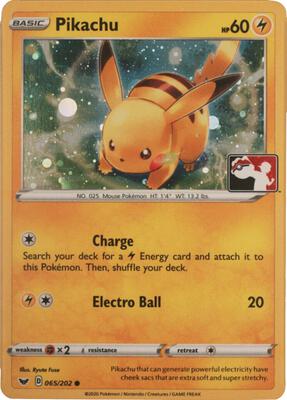 Pikachu - 065/202 (Cosmos Holo) - League & Championship Cards
