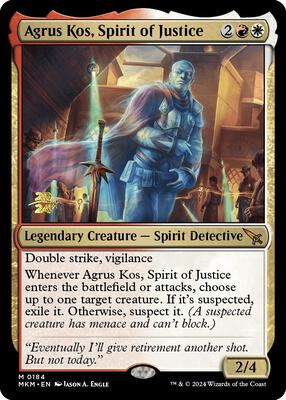 Agrus Kos, Spirit of Justice #184 – Prerelease Cards (Mythic)