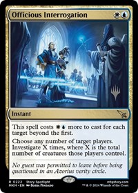 Officious Interrogation - Promo Pack: Murders at Karlov Manor - Magic: The Gathering card