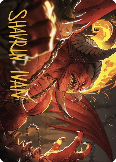 Rakdos Patron of Chaos Art Card 45 49 Gold Stamped Signature