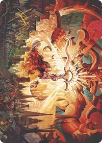 Warleader's Call Art Card (23/49) (Gold-Stamped Signature)