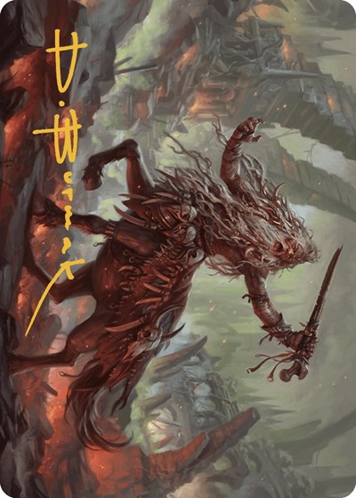Yarus Roar of the Old Gods Art Card 24 49 Gold Stamped Signature